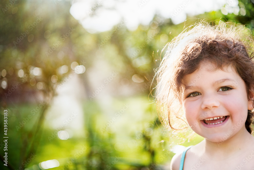 Smiling portrait of a cute little girl Smiling portrait of a cute little girl