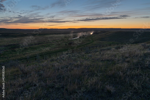 Sunrise sky in Grasslands National Park, Saskatchewan, Canada