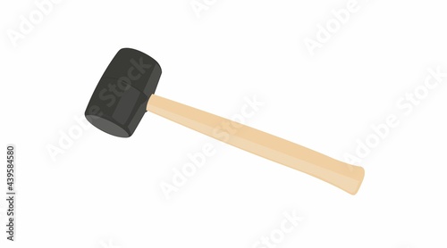Mallet. Vector Isolated Illustration of a Mallet on a white background