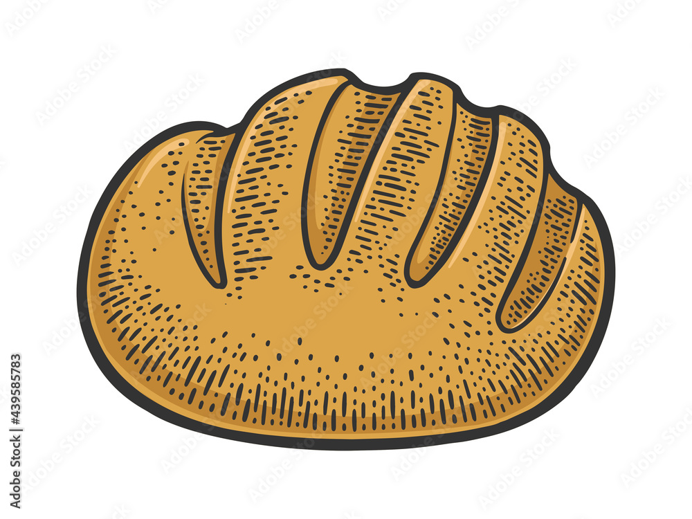 Loaf of bread color line art sketch engraving vector illustration. T-shirt apparel print design. Scratch board imitation. Black and white hand drawn image. Loaf of bread color line art sketch engraving vector illustration. T-shirt apparel print design. Scratch board imitation. Black and white hand drawn image.