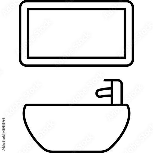 Bathroom washstand icon