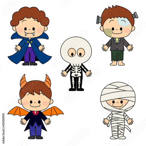 仮装をした子供たち