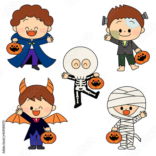 仮装をした子供たち