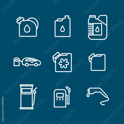 oil canister line icon setw. car gas station, benzin canister, petrol. oil canister line icon setw. car gas station, benzin canister, petrol.