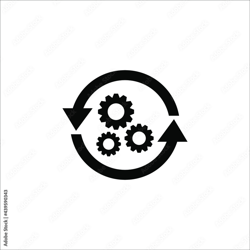Process icon. Creative element from business administration collection. Simple Process icon for web design on white background. eps 10