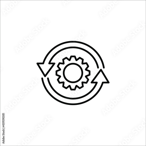 Process icon. Creative element from business administration collection. Simple Process icon for web design on white background. eps 10