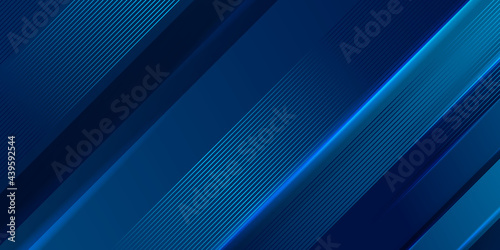 Simple minimal 3d dark blue abstract business presentation background with light stripes and overlap layers. Abstract gemoetric pattern luxury dark blue background 