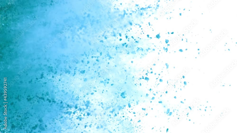 Super Slow Motion Shot of Blue Powder Explosion Isolated on White Background at 1000fps. Super Slow Motion Shot of Blue Powder Explosion Isolated on White Background at 1000fps.