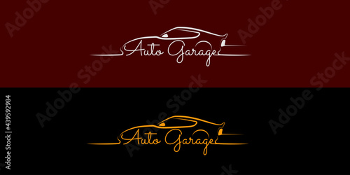 luxury automotive logo. vector cars dealers, detailing and modification logo design concept illustration