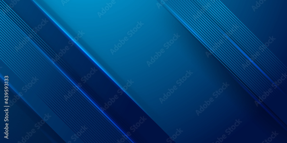 Obraz premium Abstract background in blue colors. Modern 3d blue business presentation background with shiny lights.