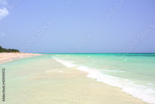 Paradise landscape of a Caribbean beach in Cuba