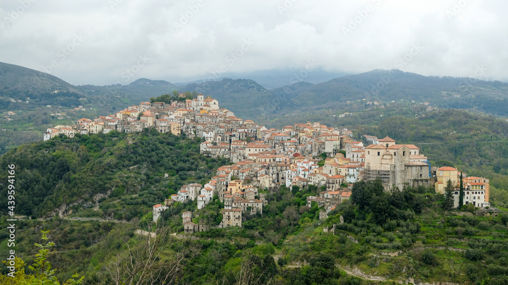 Rivello, town, province of Potenza, Basilicata region. Is positioned on the summit of three hills, Motta, Serra and Poggio in the valley of the Noce river.