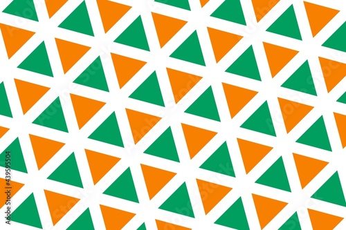 Simple geometric pattern in the colors of the national flag of Côte d'Ivoire