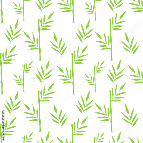 Fototapeta Naklejka Na Ścianę i Meble -  The floral pattern in the botanical motifs is scattered randomly. Seamless vector texture. For fashionable prints. Print in a hand-drawn style on a white background, vector