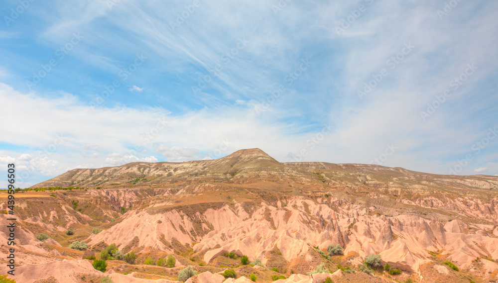 Cave town and rock formations in  Goreme open air museum -Cappadocia, Turkey