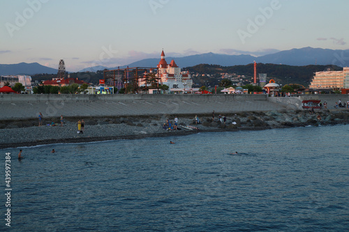 Foto panorama sochi sea
