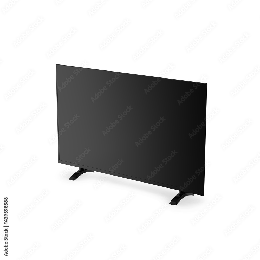 4K TV flat screen lcd or oled mockup, black high definition led plasma television on isolated white background, 3d illustration 4K TV flat screen lcd or oled mockup, black high definition led plasma television on isolated white background, 3d illustration