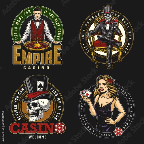 Gambling vintage badges