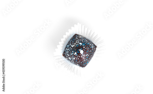 Chocolate candy isolated on a white background. Space candy. © jul_photolover
