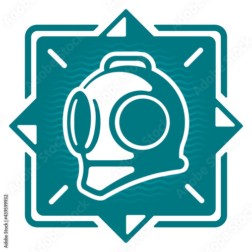 vector diving helmet logo