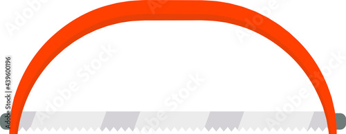 Garden saw. Garden tools. Plant and soil care. Flat design.