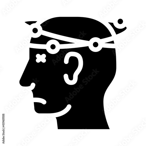 disorientation neurosis glyph icon vector. disorientation neurosis sign. isolated contour symbol black illustration