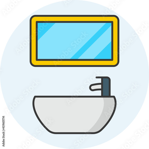 Bathroom washstand icon