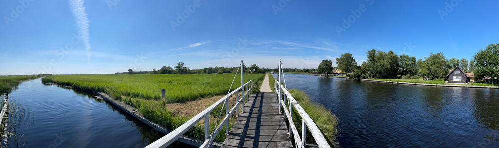 Panorama from a bridge over a canal in Kalenberg