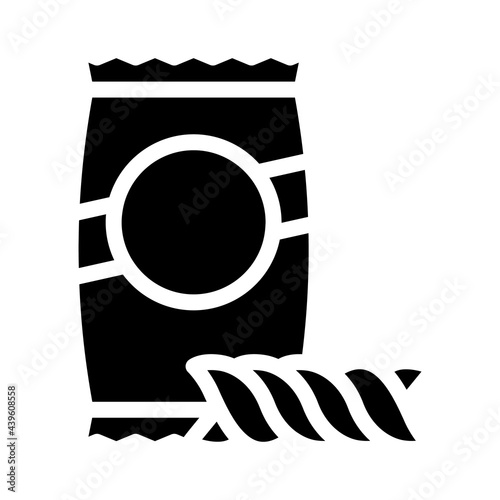torchietti pasta glyph icon vector. torchietti pasta sign. isolated contour symbol black illustration
