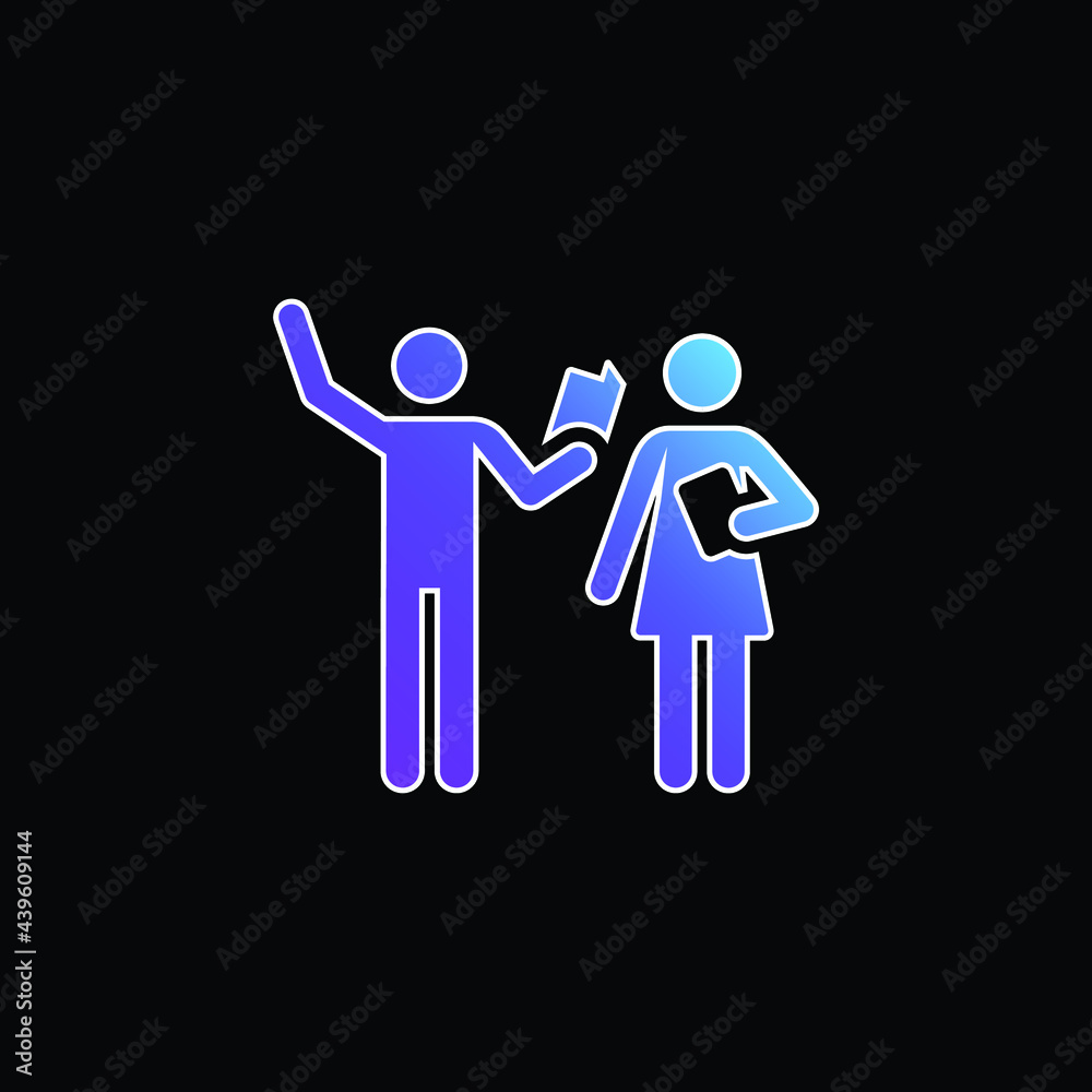 Acting Class blue gradient vector icon Acting Class blue gradient vector icon