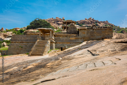 Ancient ruins of Hampi. Sule Bazaar, Hampi, Karnataka, India