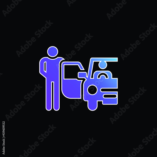 Bellboy blue gradient vector icon