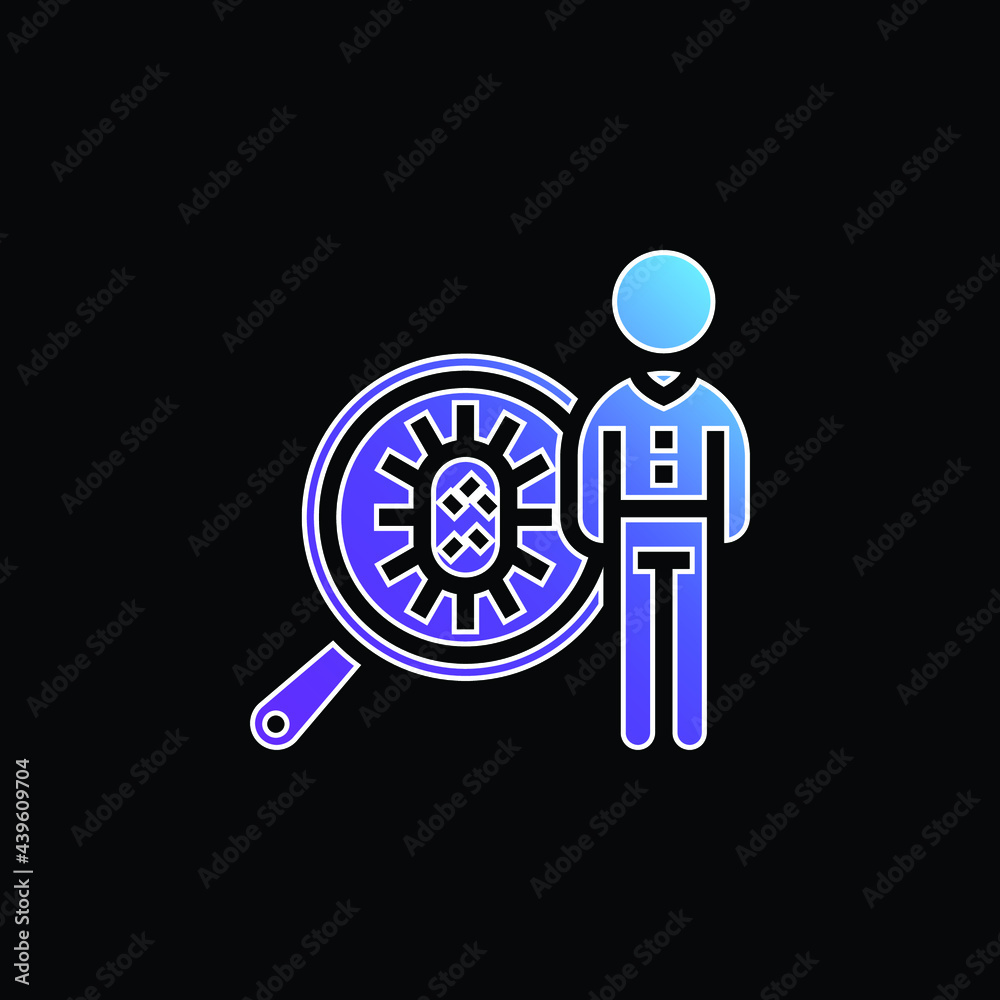 Bacteria blue gradient vector icon Bacteria blue gradient vector icon