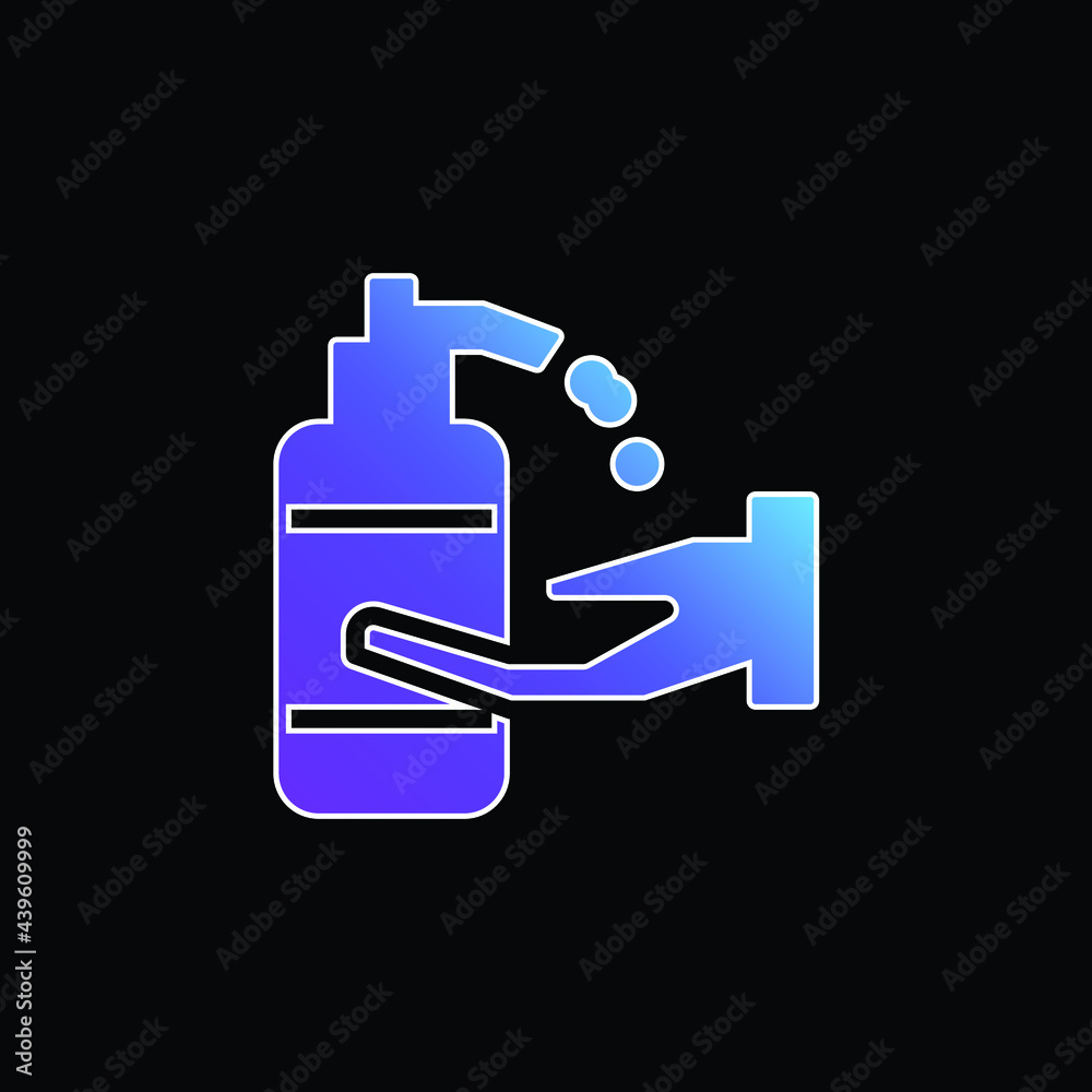 Alcohol Gel blue gradient vector icon Alcohol Gel blue gradient vector icon