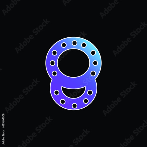 Baby Rattles Pair blue gradient vector icon