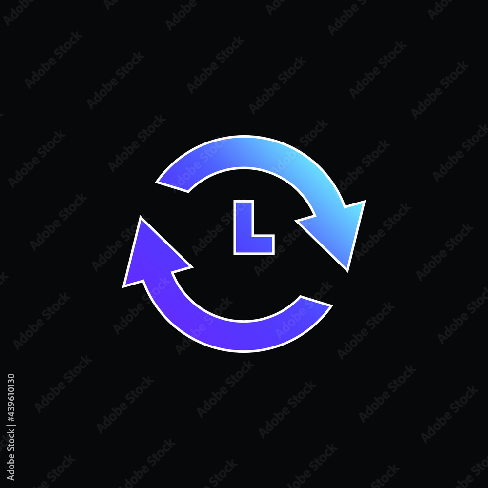 Analyze blue gradient vector icon