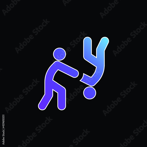 Aikido blue gradient vector icon