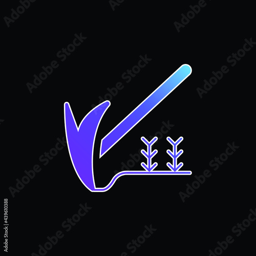 Agriculture blue gradient vector icon