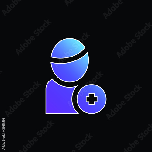 Add Friend blue gradient vector icon