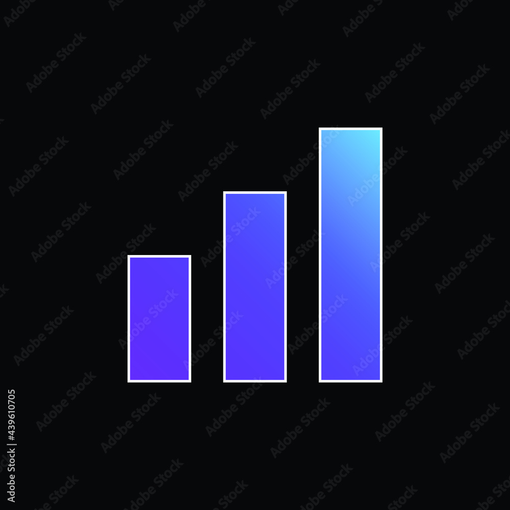 Analysis Bars. Infography blue gradient vector icon Analysis Bars. Infography blue gradient vector icon