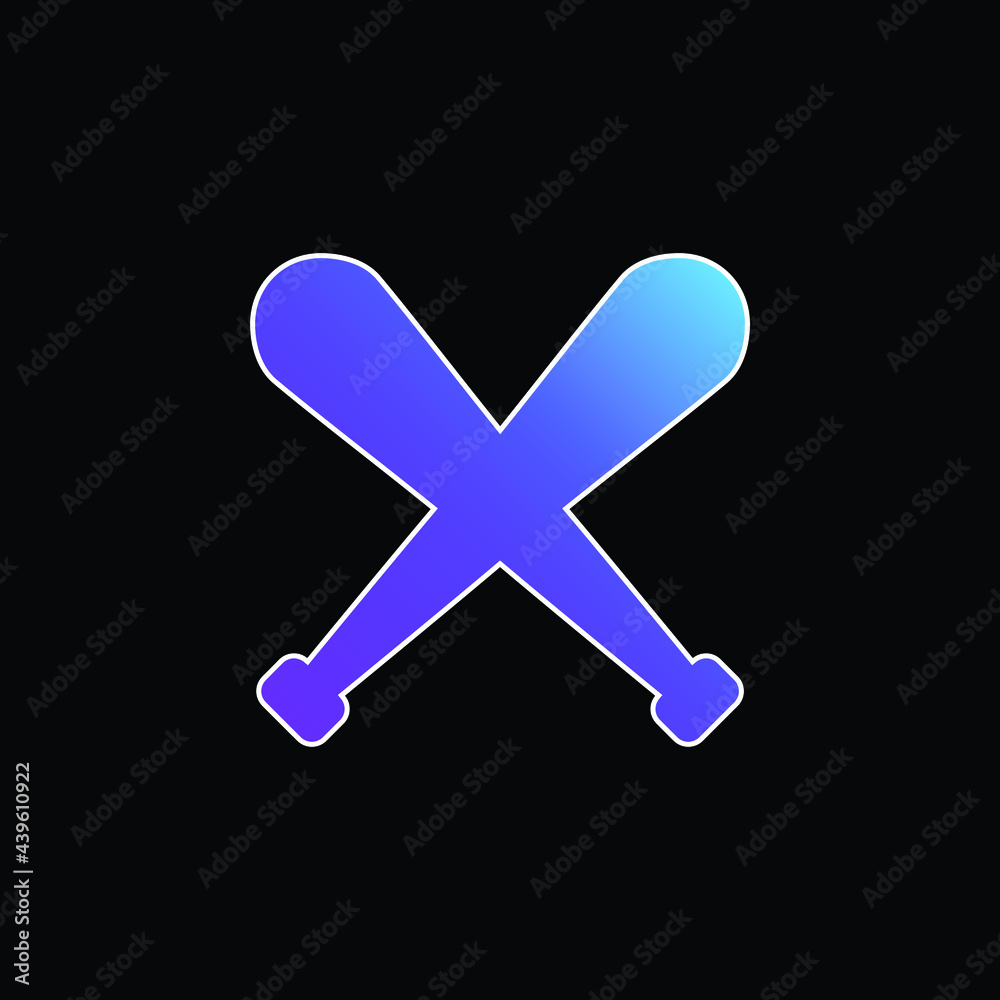 Obraz premium Bats blue gradient vector icon