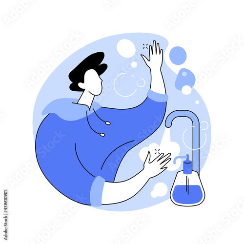 Wash your hands abstract concept vector illustration.