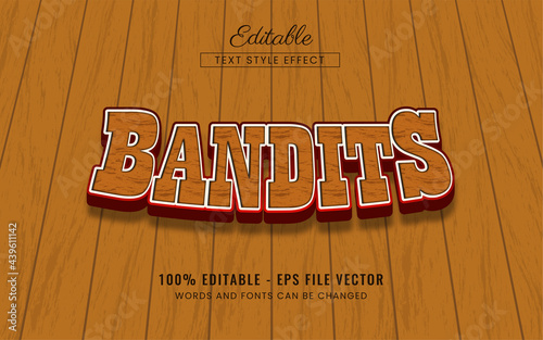 Cowboys editable text effect free vector	