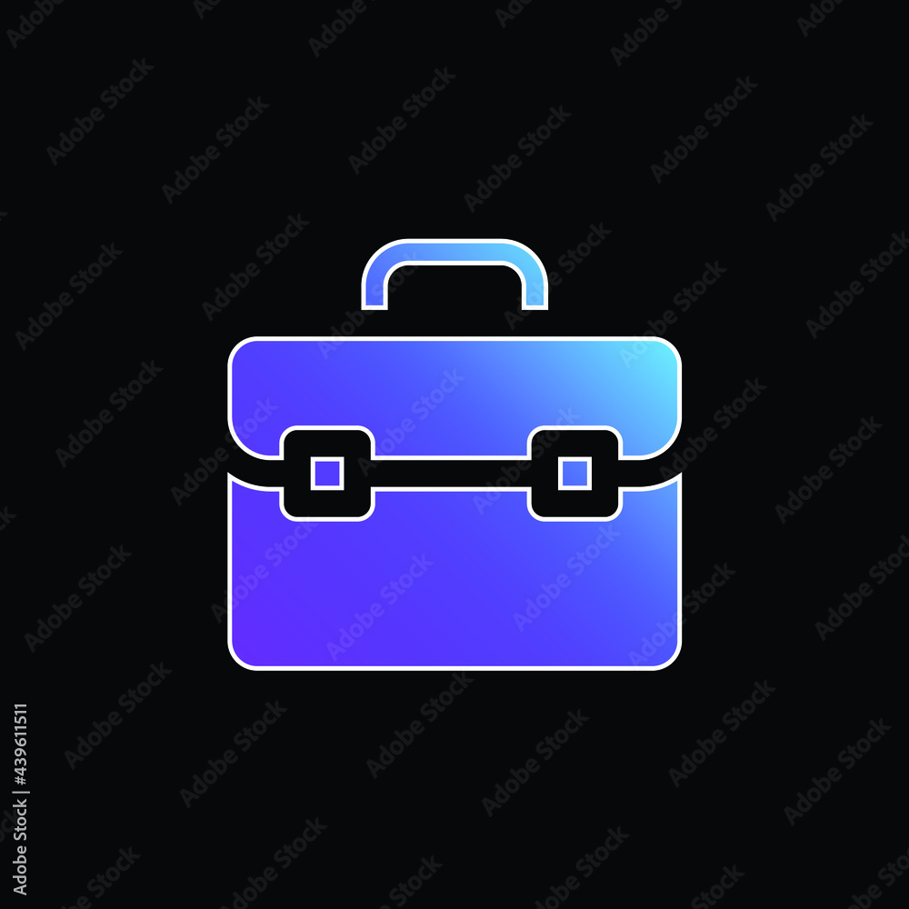 Briefcase blue gradient vector icon Briefcase blue gradient vector icon