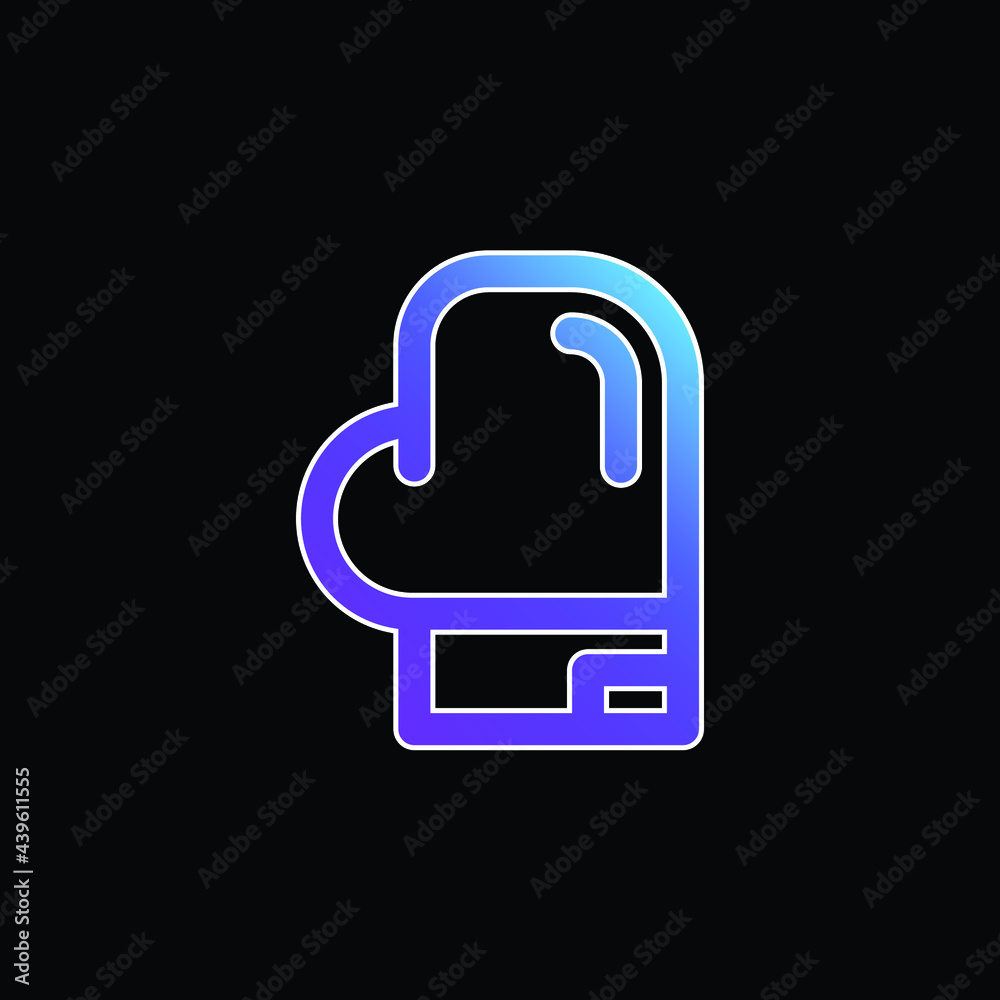 Boxing blue gradient vector icon