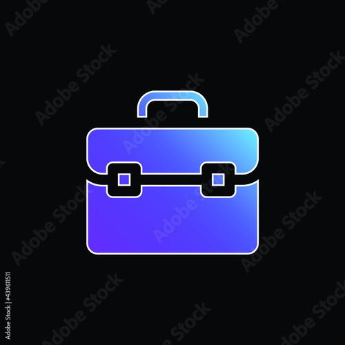 Briefcase blue gradient vector icon