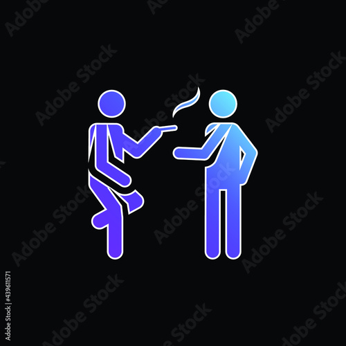 Break blue gradient vector icon