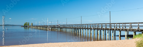 wooden pier on a lake in Dalarna, Sweden
