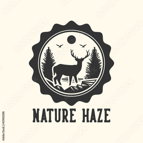 logo design nature haze flat illustration