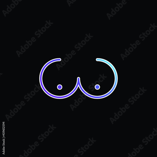 Bosom blue gradient vector icon